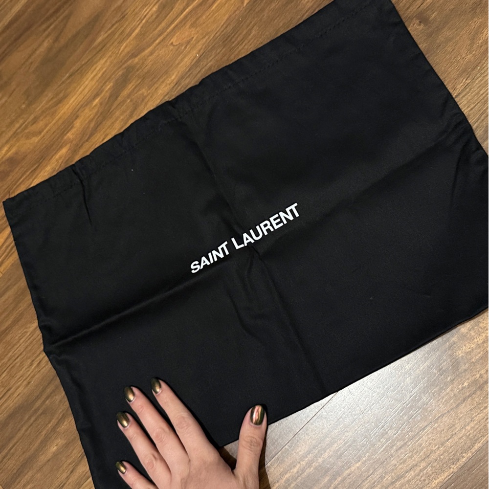 Saint Laurent Black Fabric Pouch